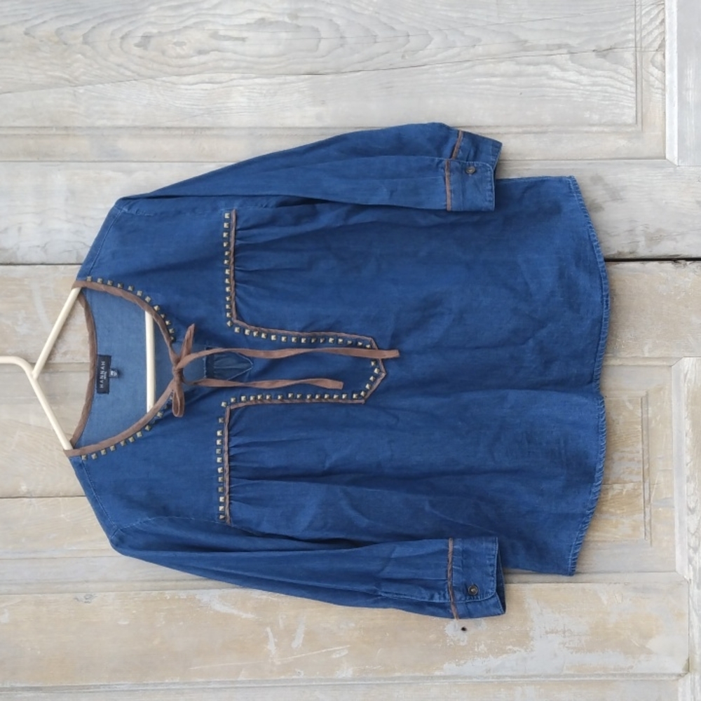 Denim Boho Top